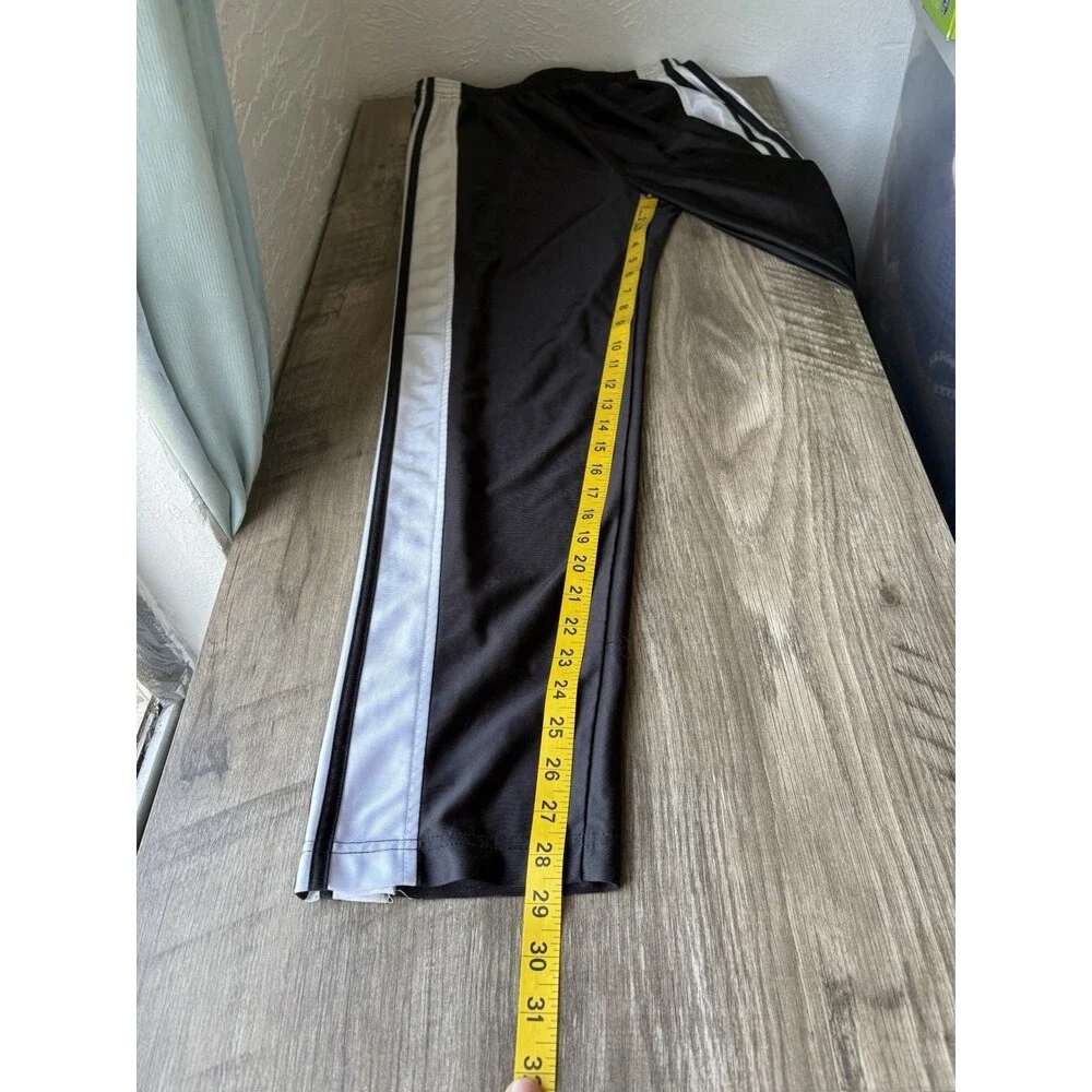 Adidas Unisex Vintage Y2K Black & White Tear Away Track Pants Size Small